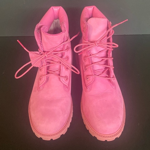 Timberland Primaloft Waterfroof Leather Lace Up Boots Pink Size 6 - Picture 1 of 12
